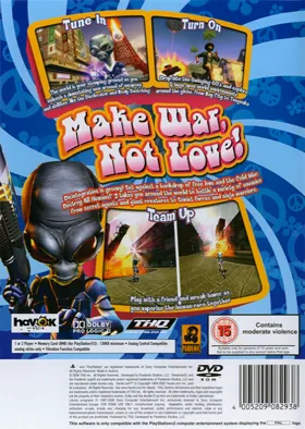 Destroy All Humans! 2 box cover back